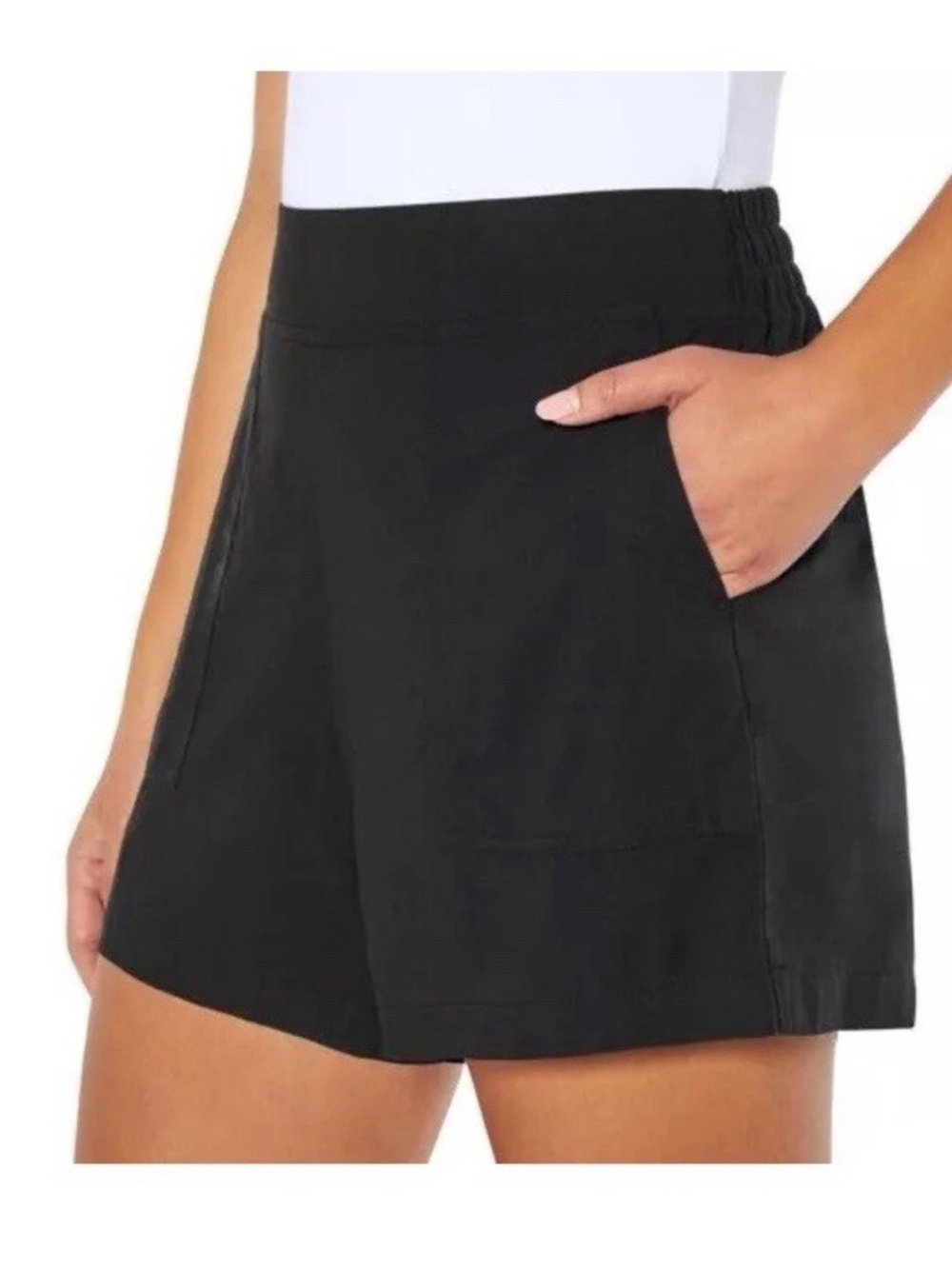 🌺NWT-Wildfox Black High-Waist Pull-On Shorts with Pockets